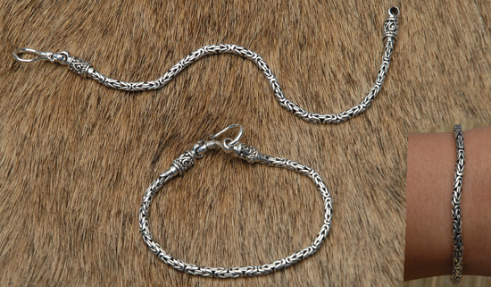 Women's Silver  Bracelets 3mm 7.75                